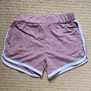 Pink and White Athletic Shorts
